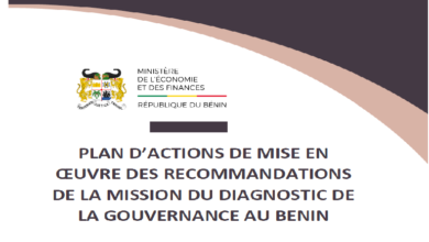 Photo of Plan d’actions de mise en œuvre des recommandations de la mission du diagnostic de la gouvernance au Bénin